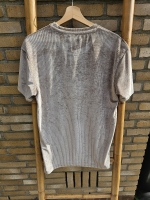 Luxe glanzend beige shirt heren - Anoor