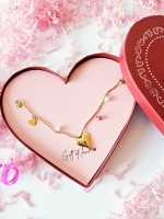 Ketting bedels goud inclusief sieradendoosje