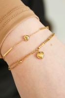 Armband hartje goud inclusief sieradendoosje